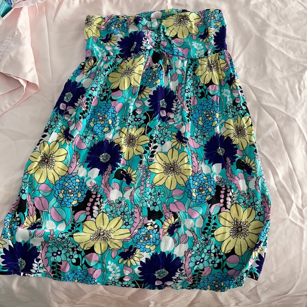 Floral strapless sundress